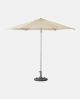 Umbrella with base, tilting beige